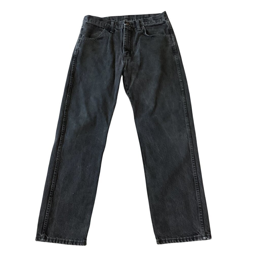 Rustler 90s VTG High Waisted Straight‎ Leg Denim Jeans Faded Black 33x29 #315A